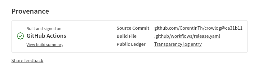 Trusted Publisher provenance